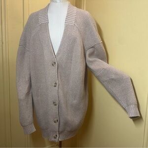 Free People Tan Button-Up Cardigan